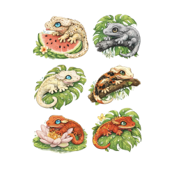 No:2 Crested Gecko Sticker...