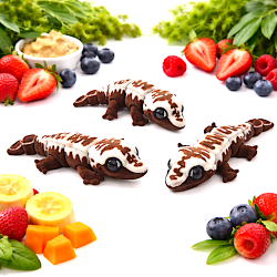 Brown & White Crested Gecko...