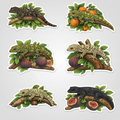 EURYDACTYLODES GECKO STICKER COLLECTION NO:1