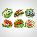NO:2 CRESTED GECKO STICKER COLLECTION