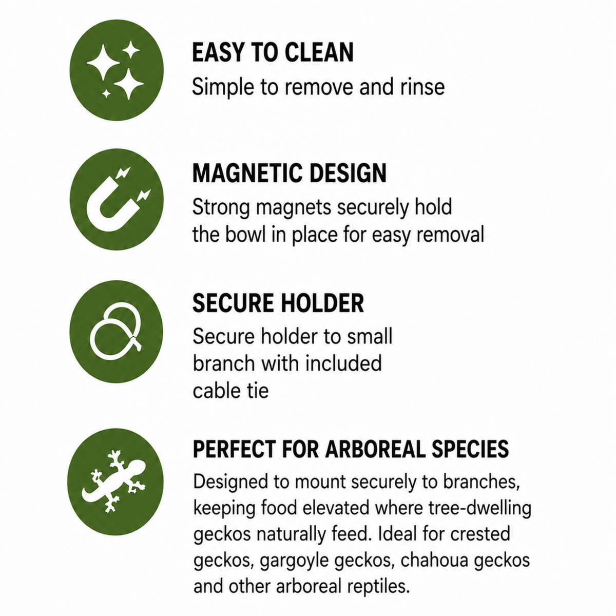 MAGNETIC FEEDING BOWL - BRANCH MOUNTED