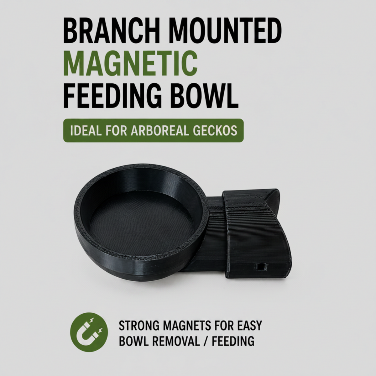MAGNETIC FEEDING BOWL - BRANCH MOUNTED