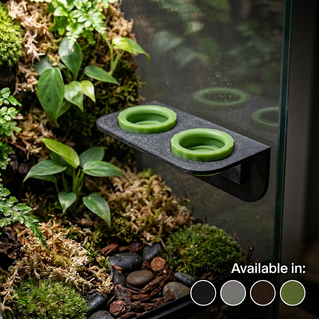 Gecko Pantry - Small Gecko Feeding Ledge for Silicone Feeding Bowls