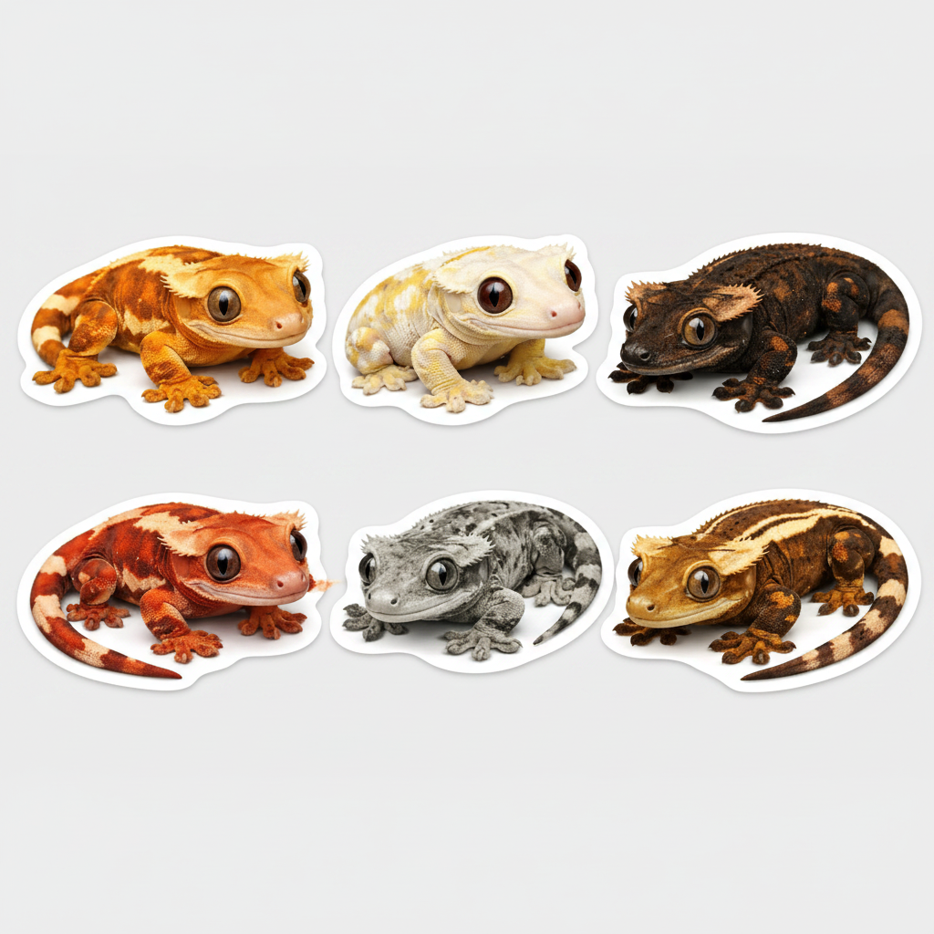 NO:3 CRESTED GECKO STICKER COLLECTION