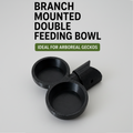 MEDIUM DOUBLE FEEDING BOWL PUSH-FIT - BRANCH MOUNTED