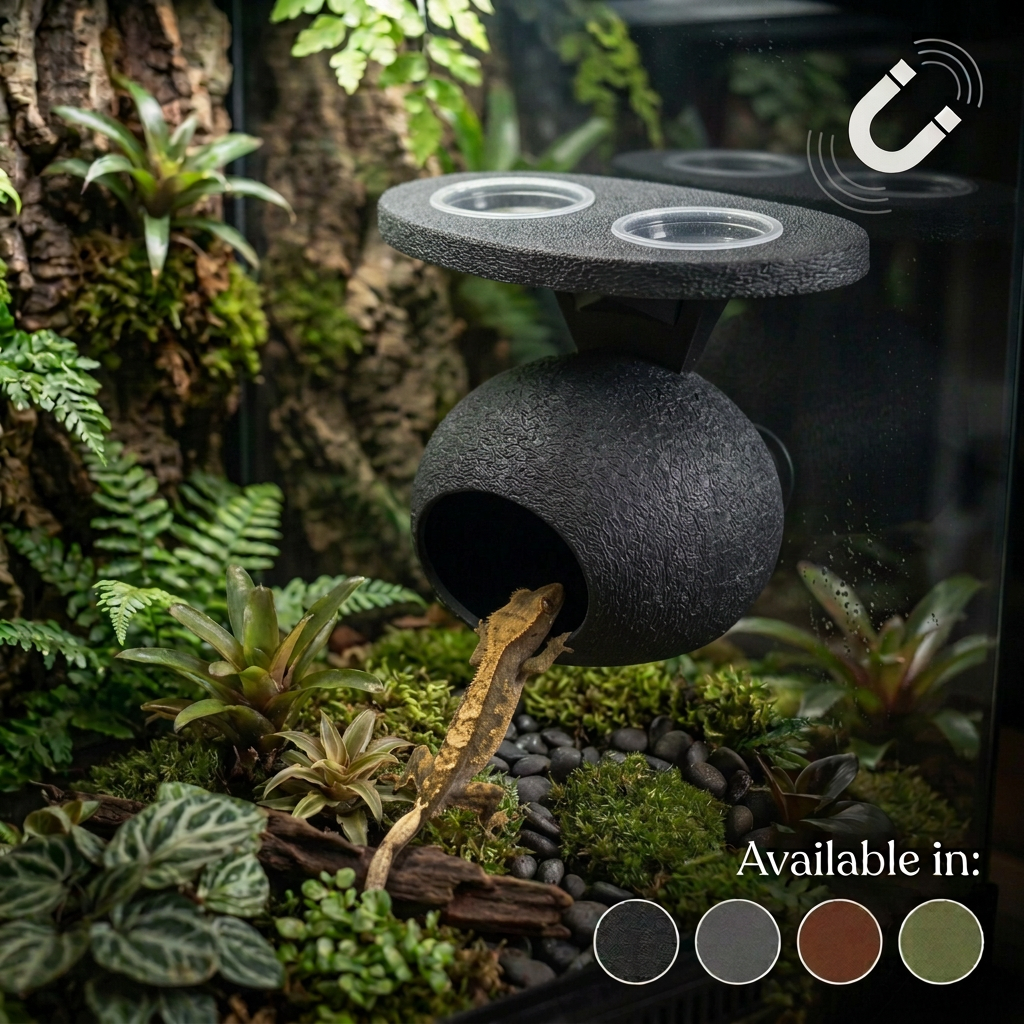 Dome Hide Larger with Crested Gecko
