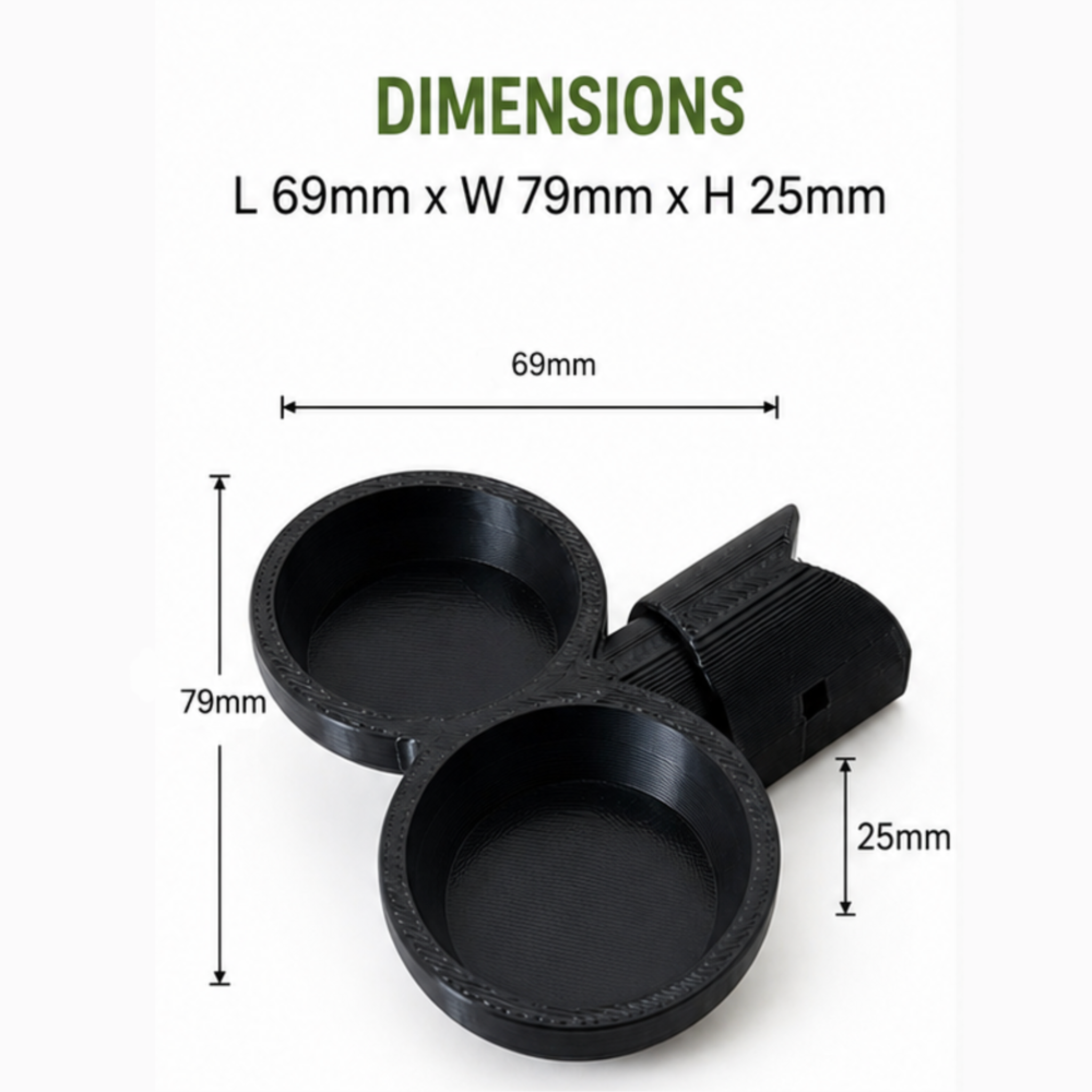 MEDIUM MAGNETIC DOUBLE FEEDING BOWL - BRANCH MOUNTED