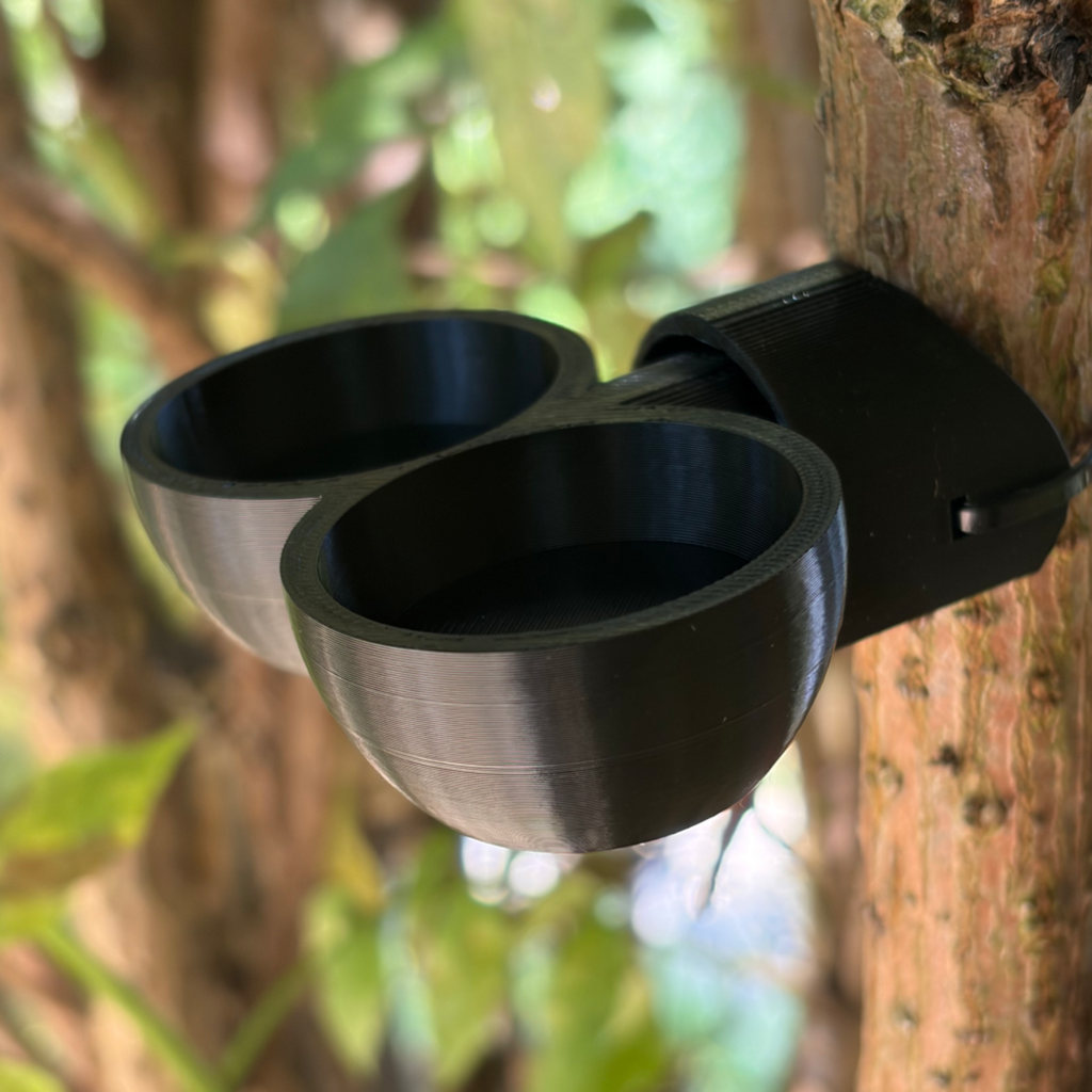 MEDIUM MAGNETIC DOUBLE FEEDING BOWL - BRANCH MOUNTED