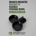 MEDIUM MAGNETIC DOUBLE FEEDING BOWL - BRANCH MOUNTED