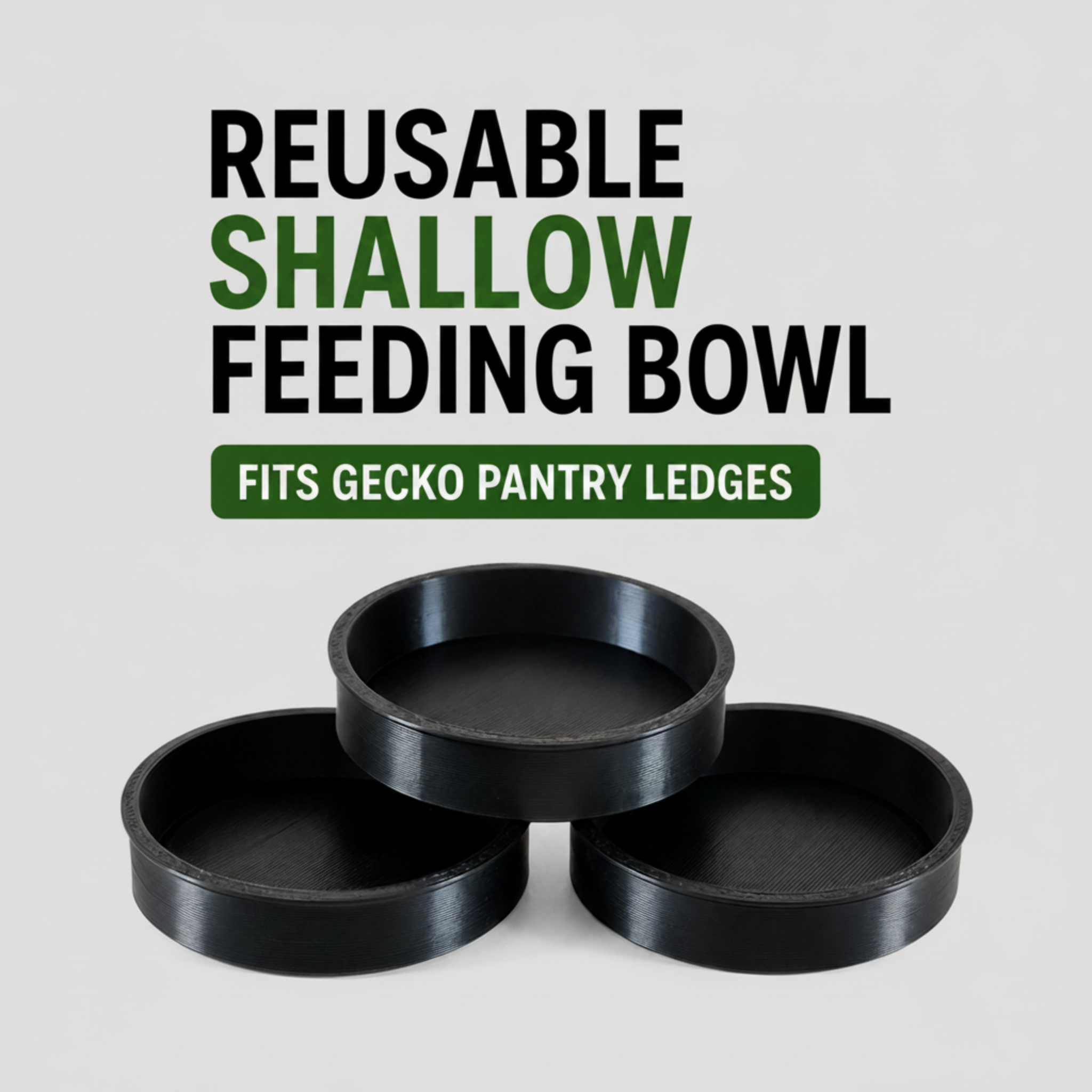 REUSABLE SHALLOW GECKO FEEDING BOWL