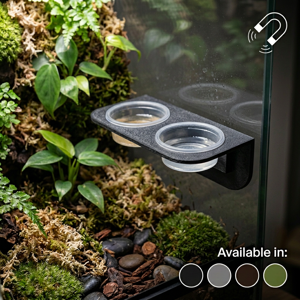 Magnetic Dual Feeding Ledge – Vivarium Lifestyle